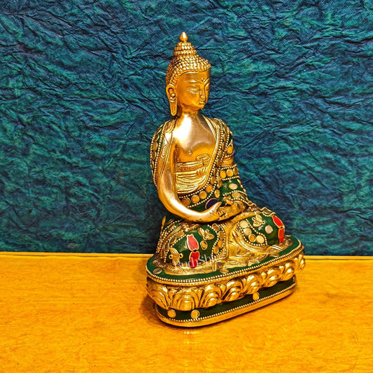 Handcrafted Buddha Statue meditation pose 7.5"
