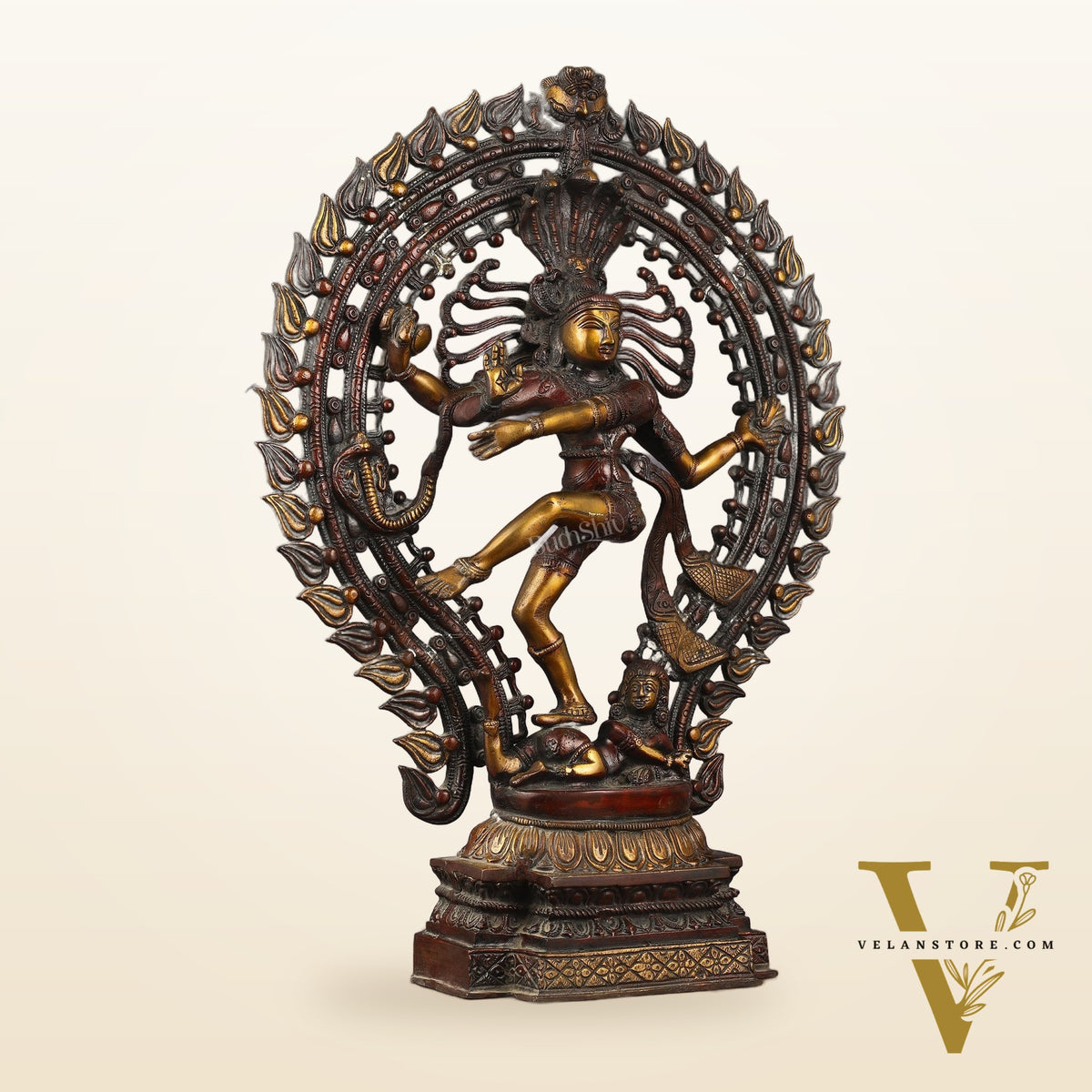Handcrafted Chola Style Nataraja Statue - 22.5 Inch Pure Brass Sculpture