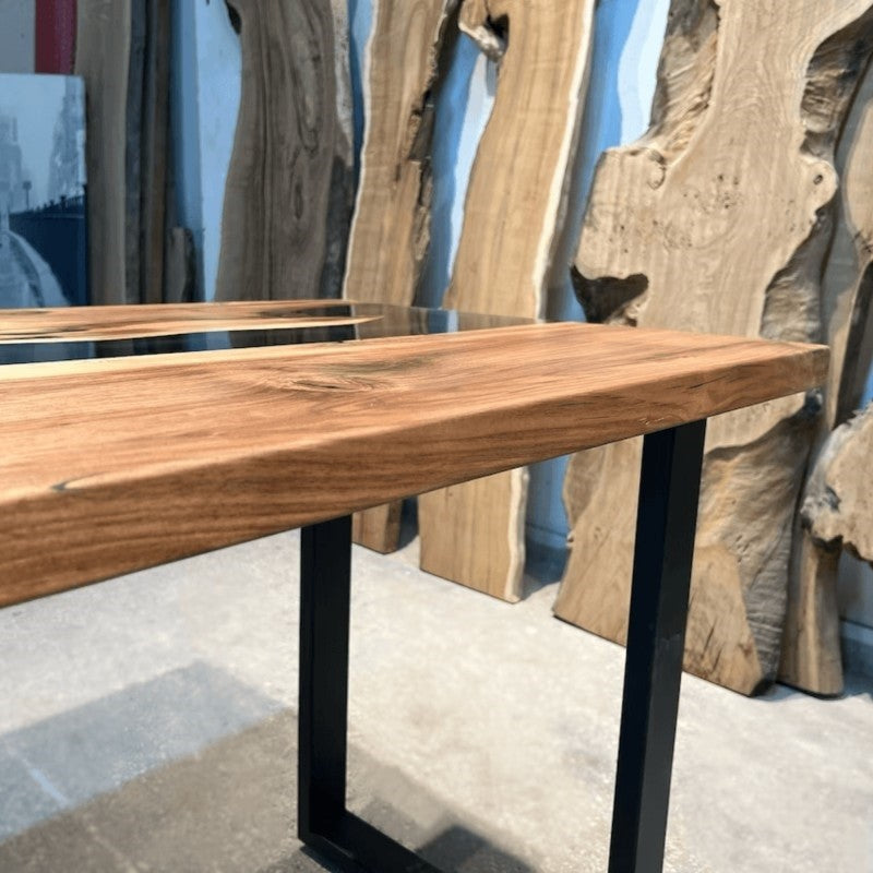 Modern Live Edge Epoxy Resin Office Desk