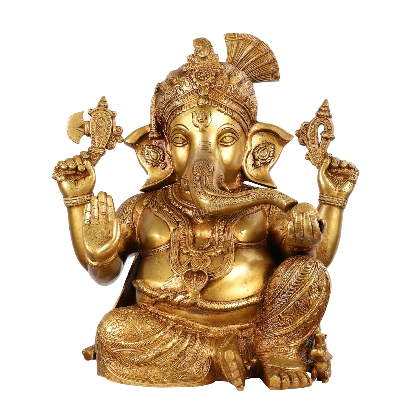 Handcrafted Brass Lord Ganesha Idol - 21"