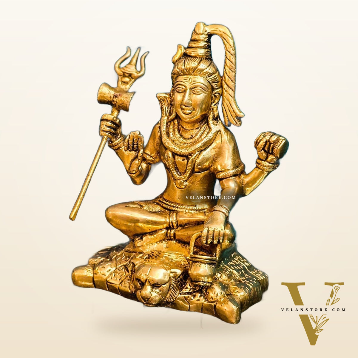 Handcrafted Fine Brass Lord Shiva Statue | Aashirwaad Mudra | 7"
