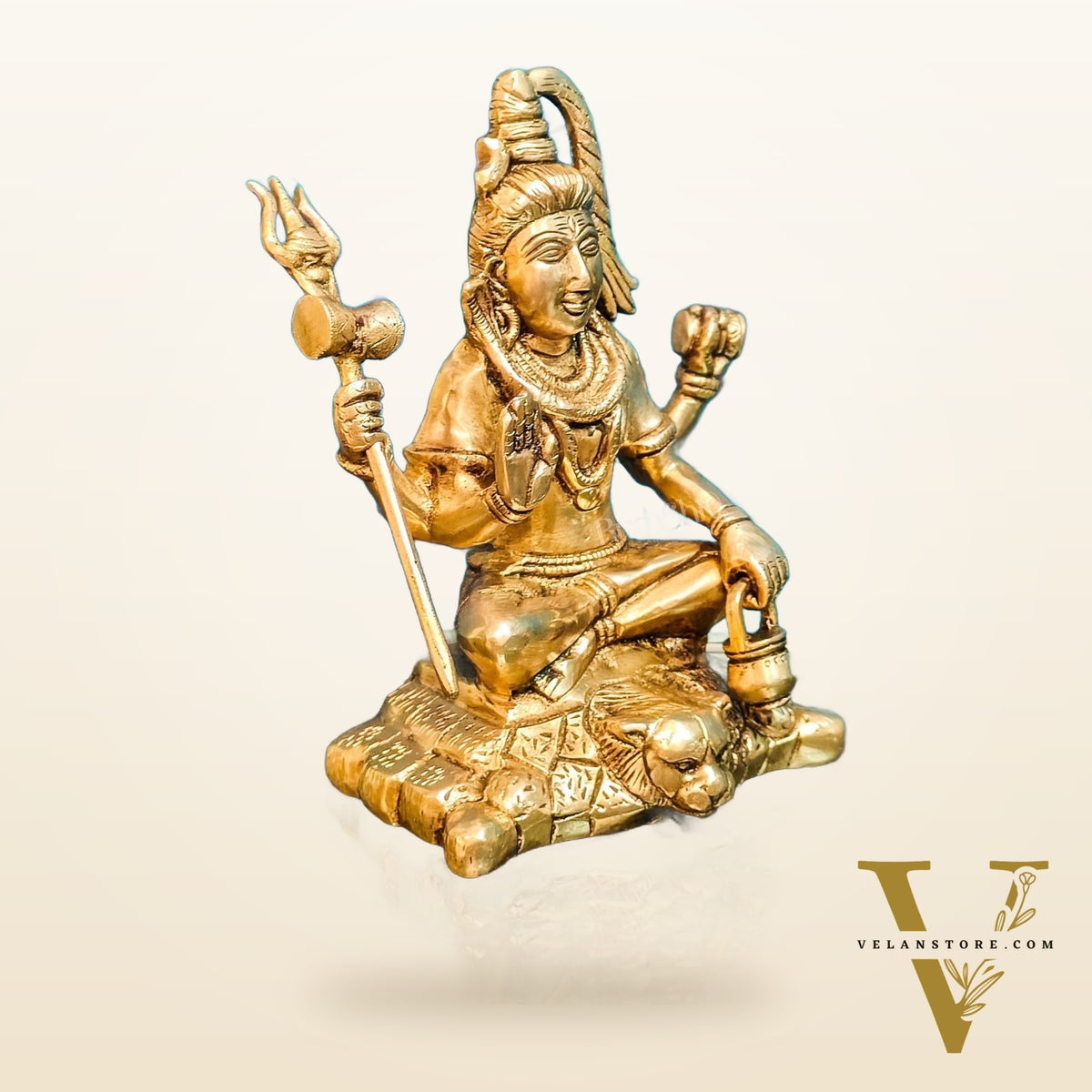 Handcrafted Fine Brass Lord Shiva Statue | Aashirwaad Mudra | 7"