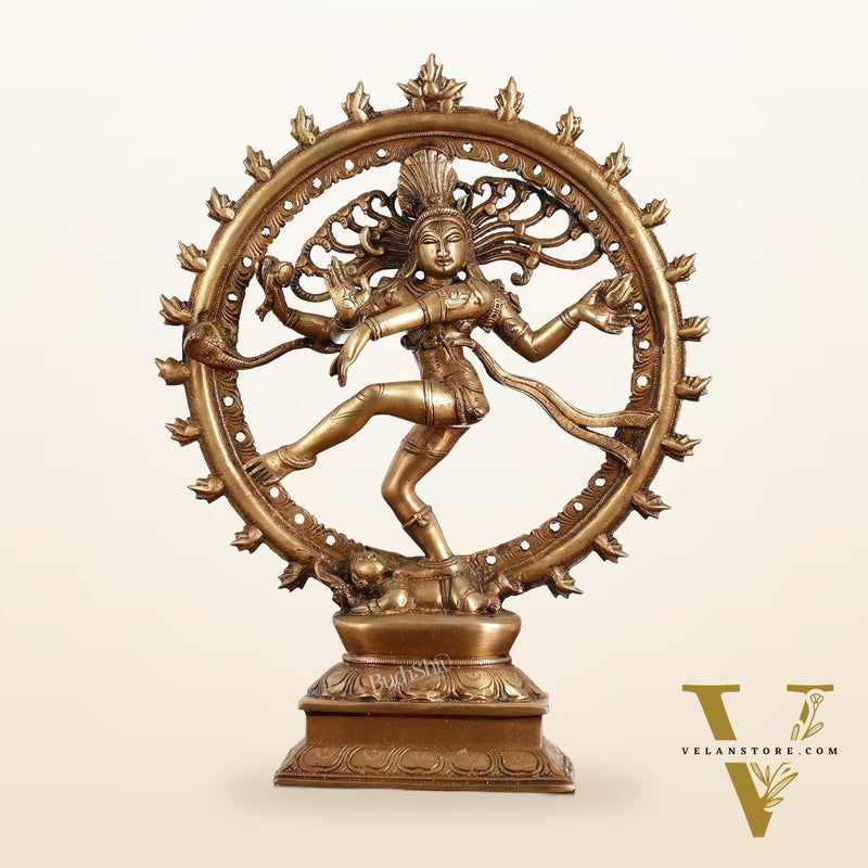 Handcrafted Fine Brass Nataraja Statue - 13" Height