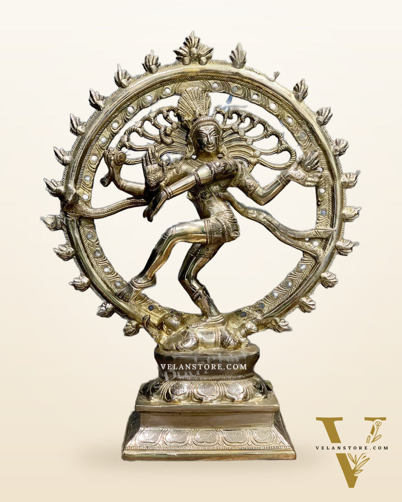 Handcrafted Fine Brass Nataraja Statue - 13" Height