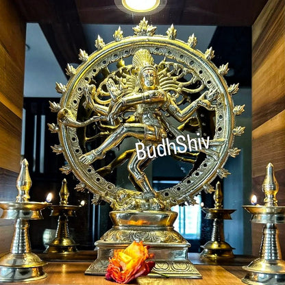 Handcrafted Fine Brass Nataraja Statue - 13" Height