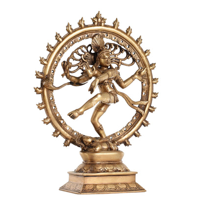 Handcrafted Fine Brass Nataraja Statue - 13" Height