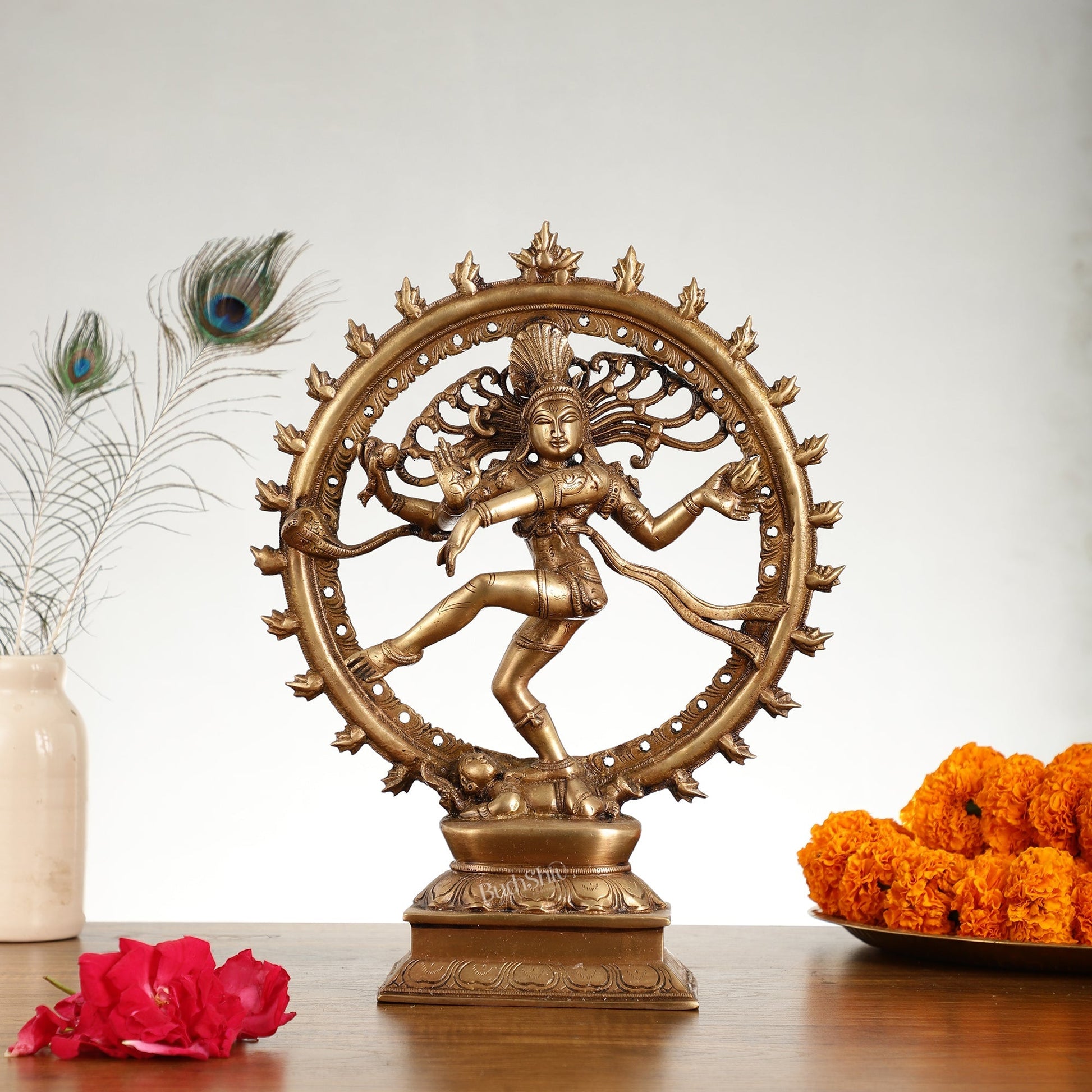 Handcrafted Fine Brass Nataraja Statue - 13" Height