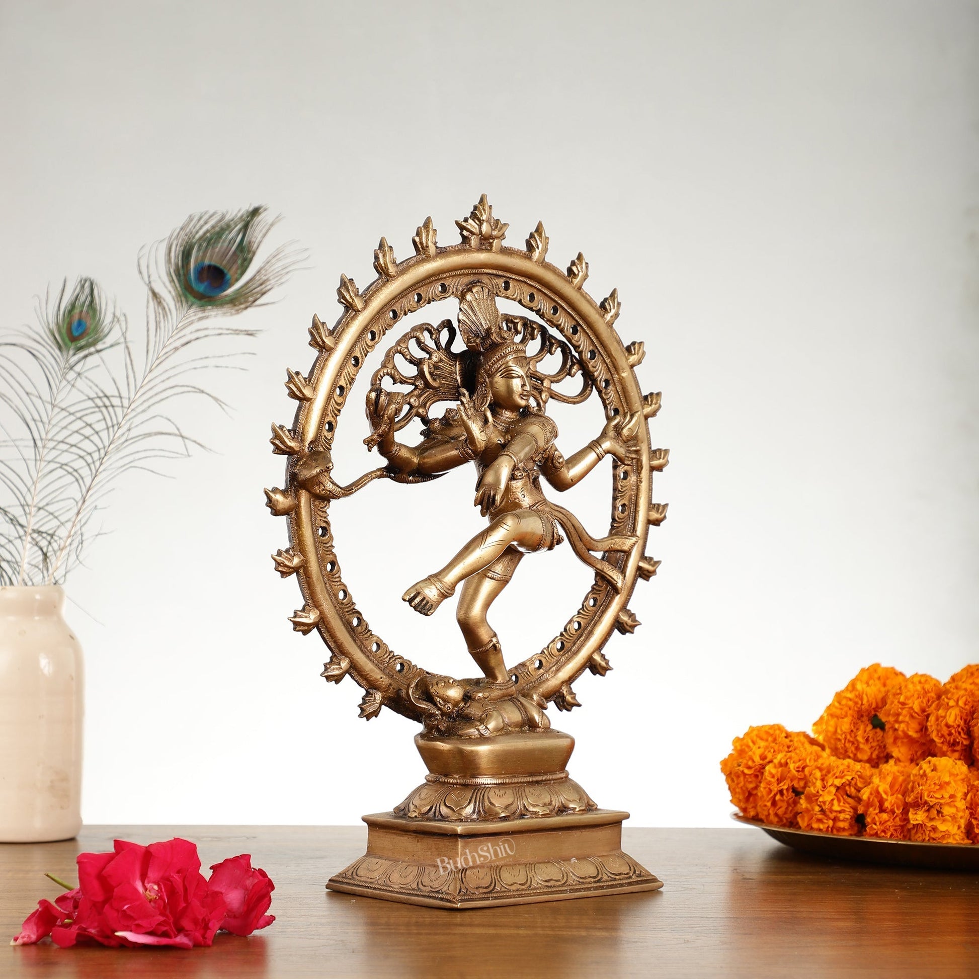 Handcrafted Fine Brass Nataraja Statue - 13" Height