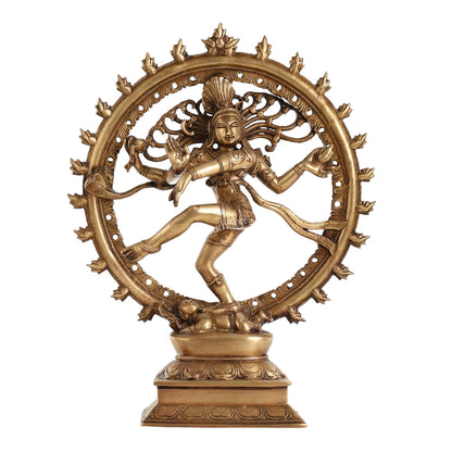 Handcrafted Fine Brass Nataraja Statue - 13" Height