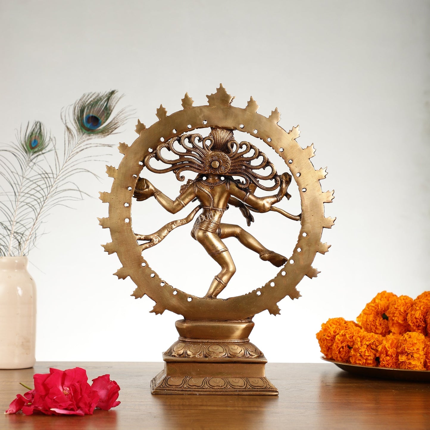 Handcrafted Fine Brass Nataraja Statue - 13" Height