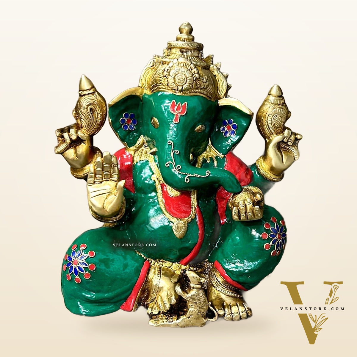 Handcrafted Ganapati Aashirwad Idol - 13" Tall, 12.5 kg