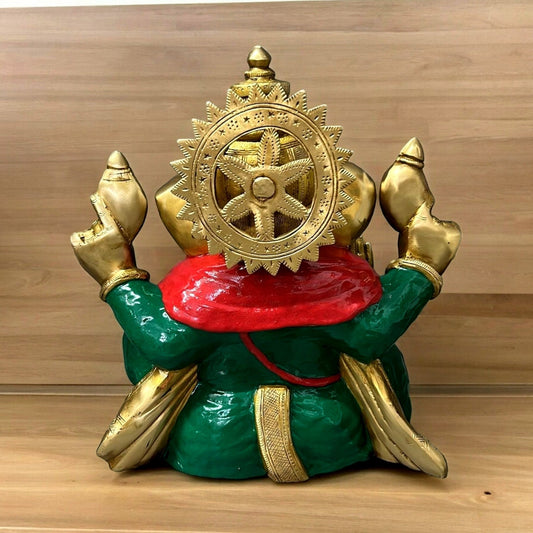 Handcrafted Ganapati Aashirwad Idol - 13" Tall, 12.5 kg