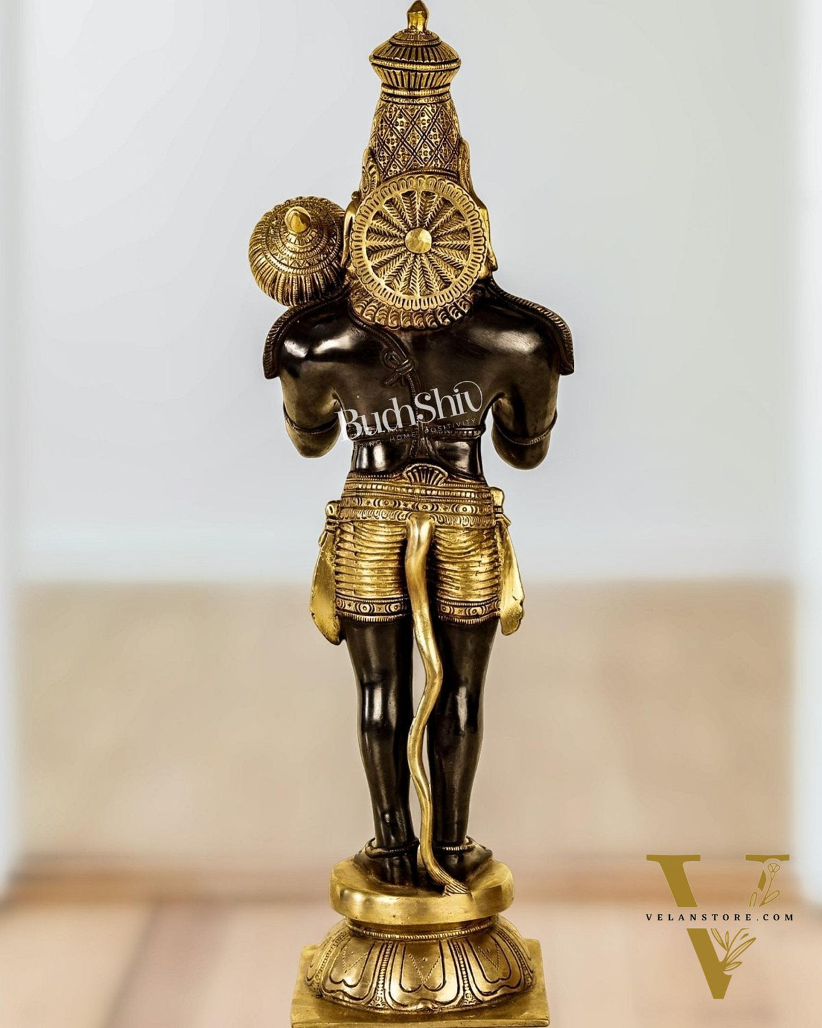 Handcrafted Hanuman Statue Aashirwaad Mudra | Superfine Brass | 21.5" Height