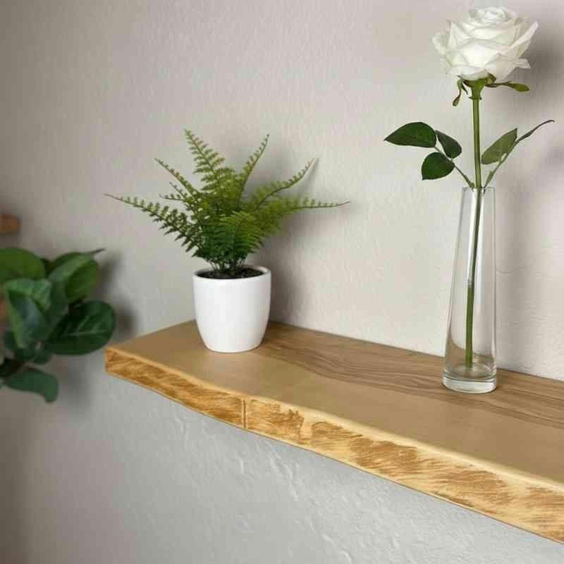 Wooden Rustic Live Edge Wall Shelves