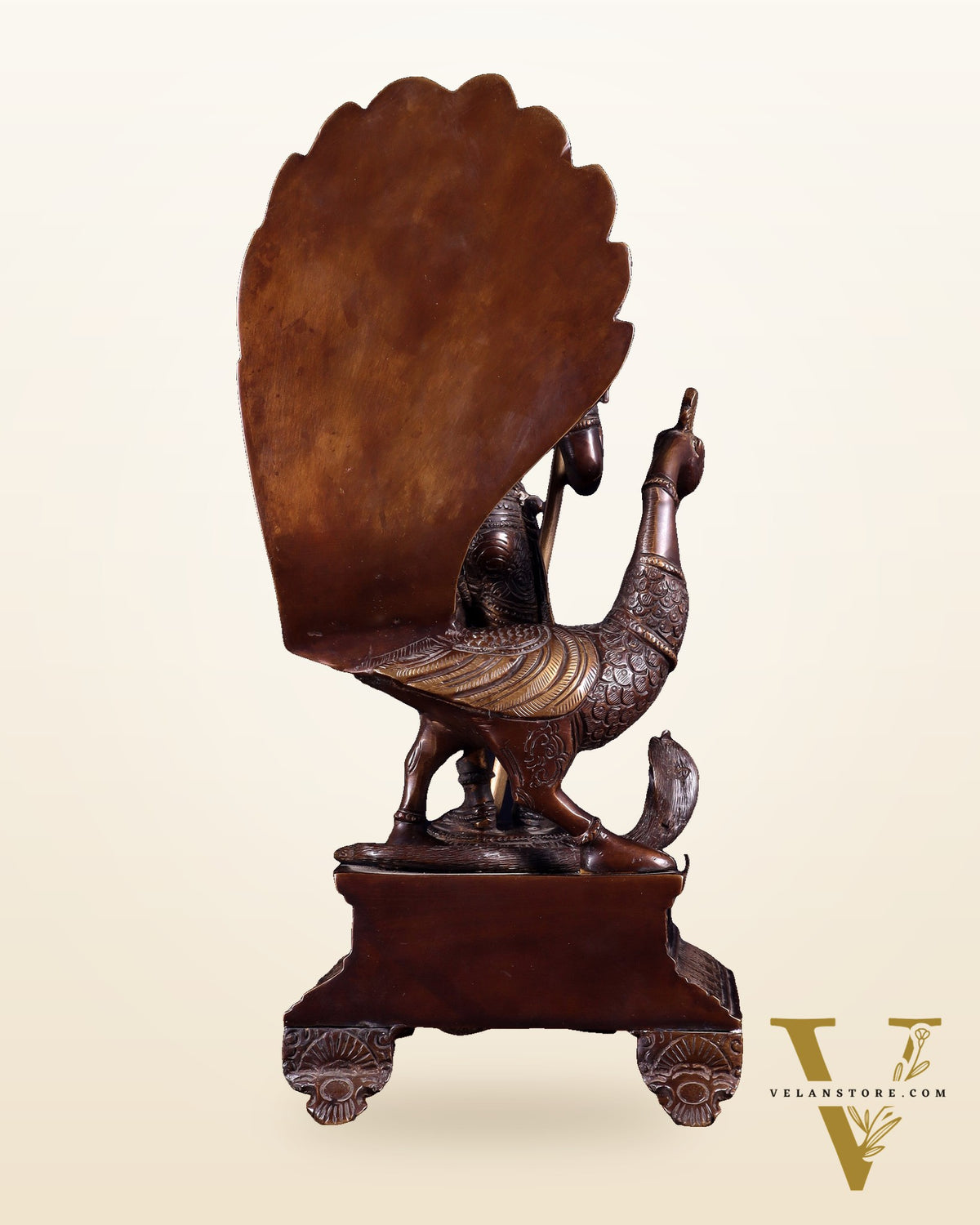 Handcrafted Lord Murgan Brass Idol - 12" Chola Finish