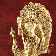 Handcrafted Lord Murgan Brass Idol - 12"