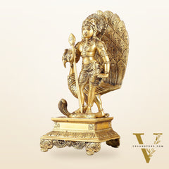 Handcrafted Lord Murgan Brass Idol - 12"