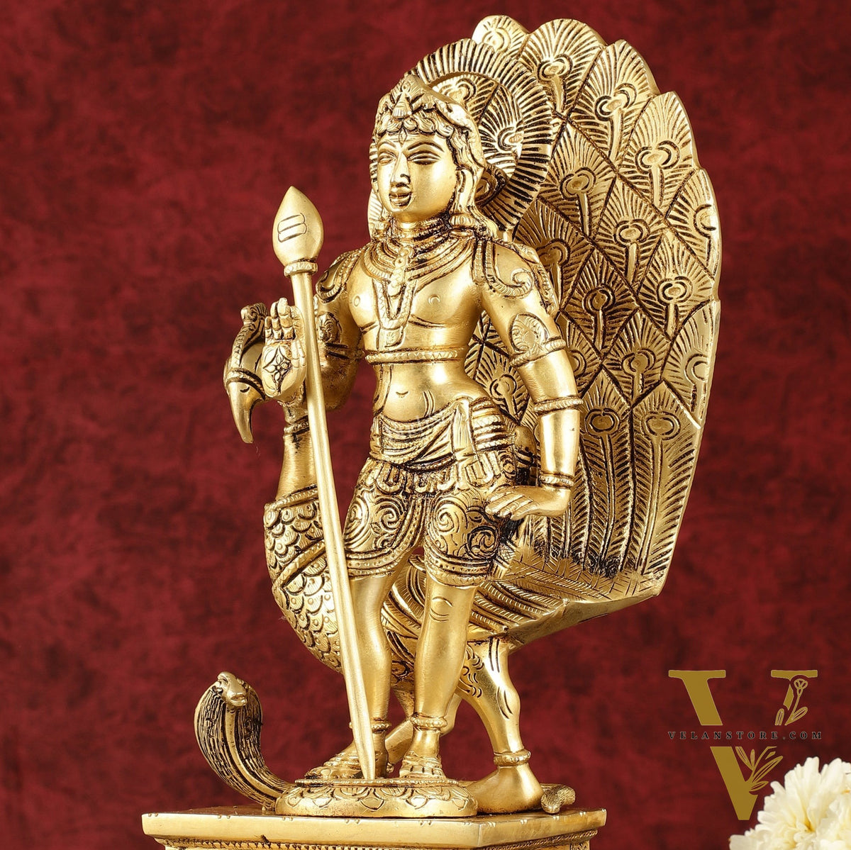 Handcrafted Lord Murgan Brass Idol - 12"