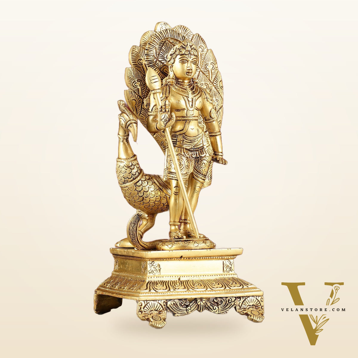 Handcrafted Lord Murgan Brass Idol - 12"