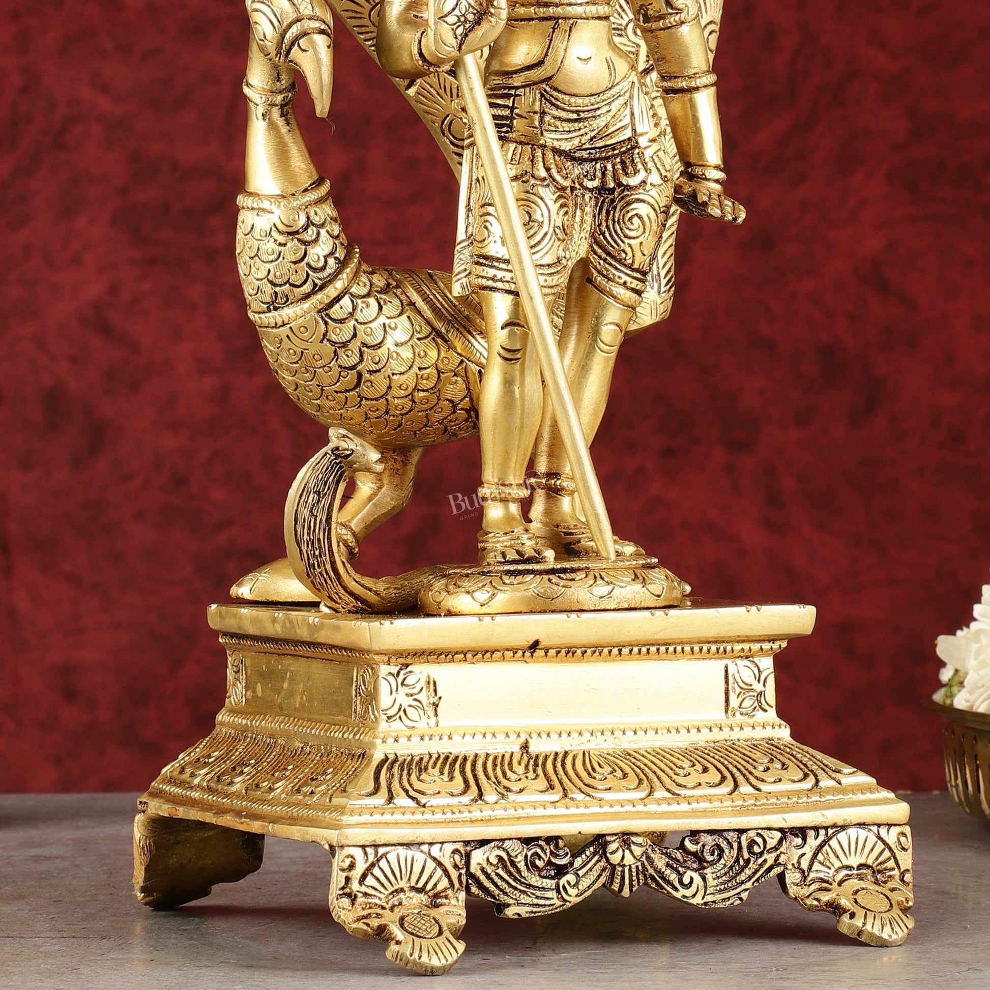 Handcrafted Lord Murgan Brass Idol - 12"