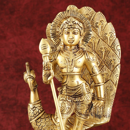 Handcrafted Lord Murgan Brass Idol - 12"