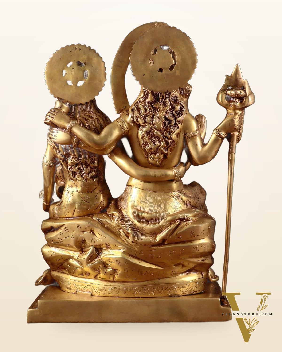 Handcrafted Lord Shiva Family Statue - Superfine Brass | 18" Height
