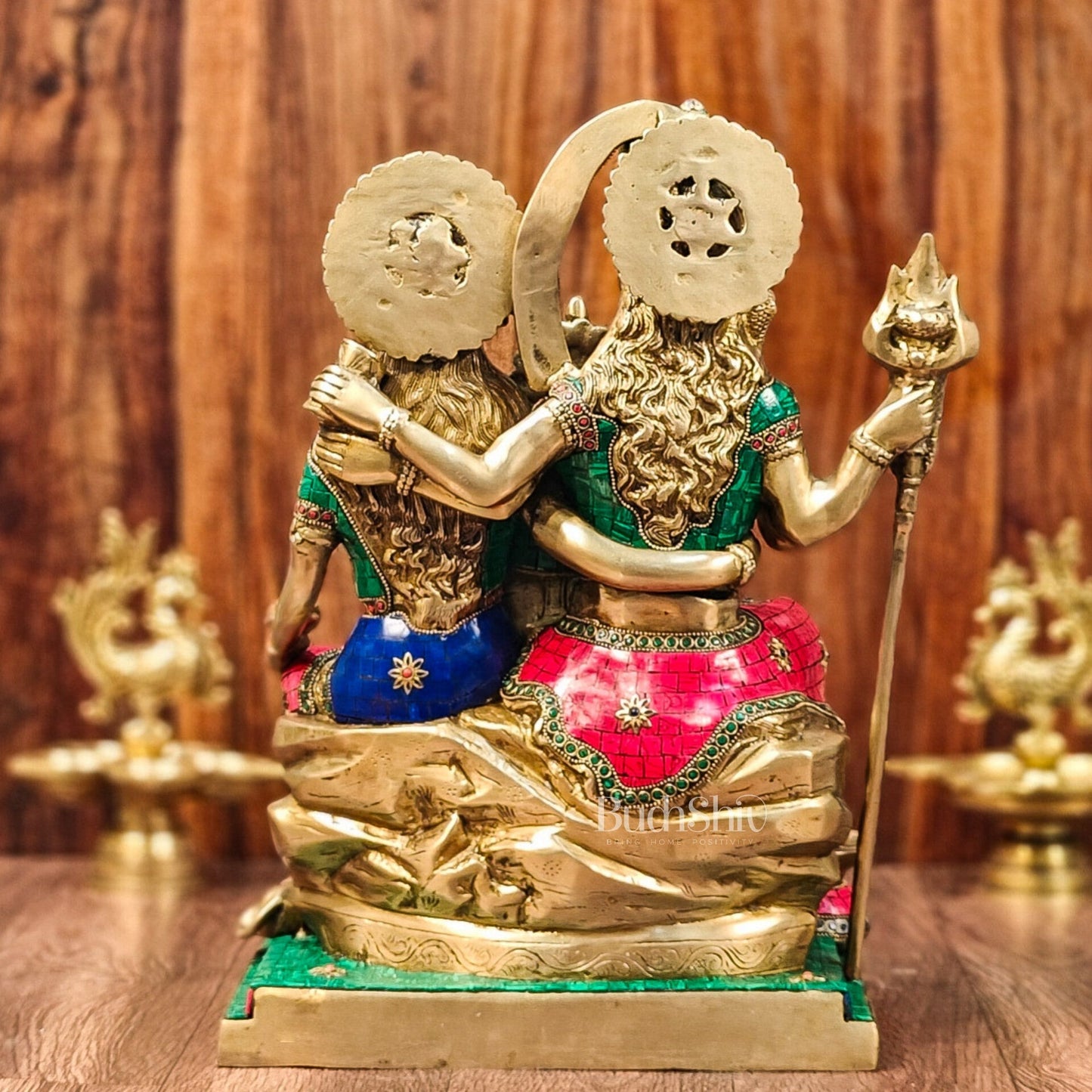 Handcrafted Lord Shiva Family Statue - Superfine Brass | 18" Height