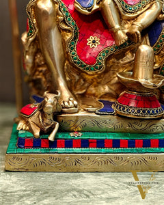 Handcrafted Lord Shiva parivar Statue - Superfine Brass | 18" Height