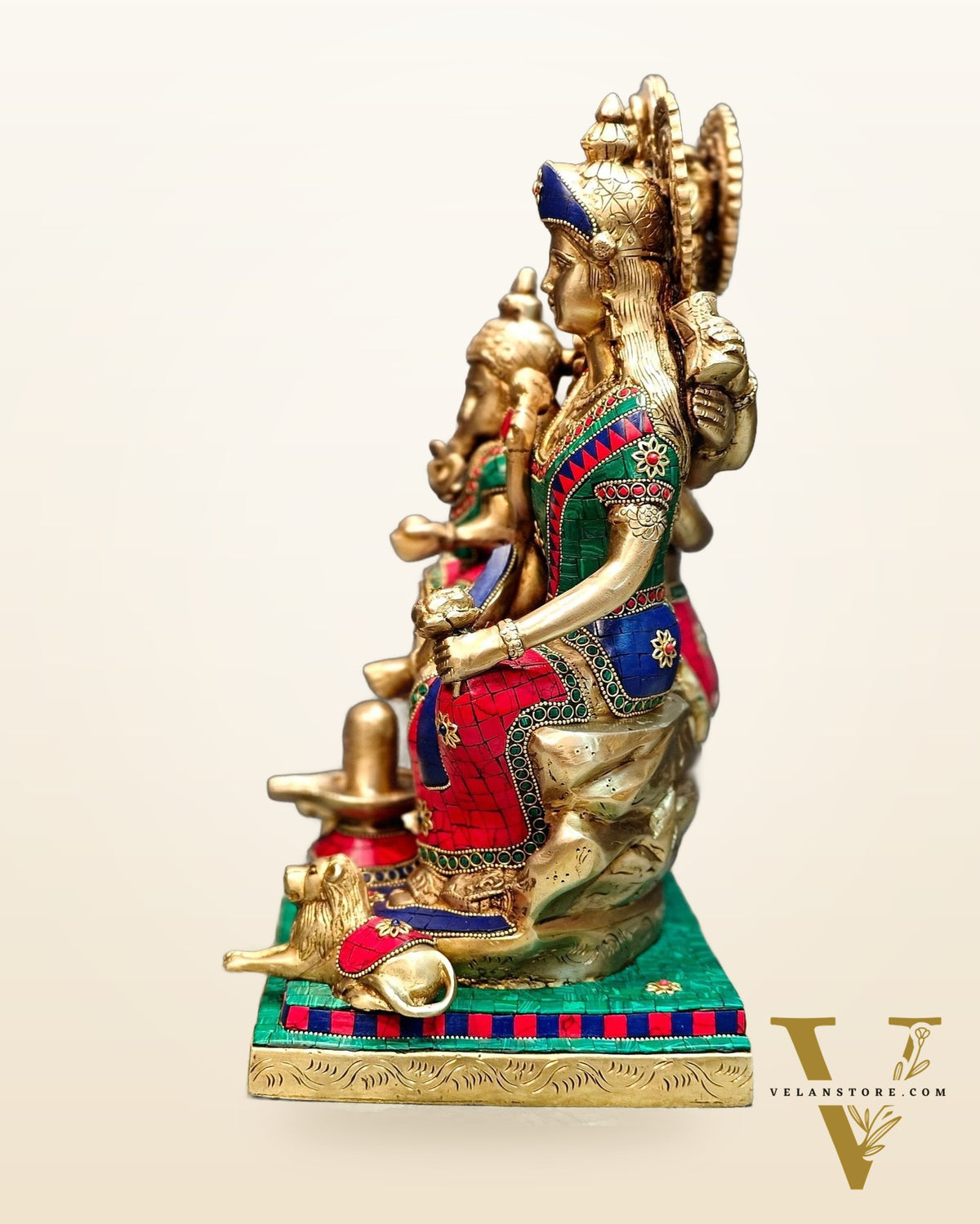 Handcrafted Lord Shiva parivar Statue - Superfine Brass | 18" Height