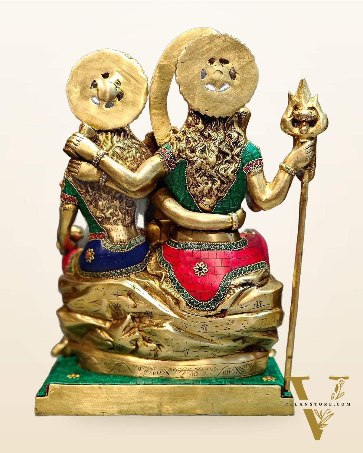 Handcrafted Lord Shiva parivar Statue - Superfine Brass | 18" Height