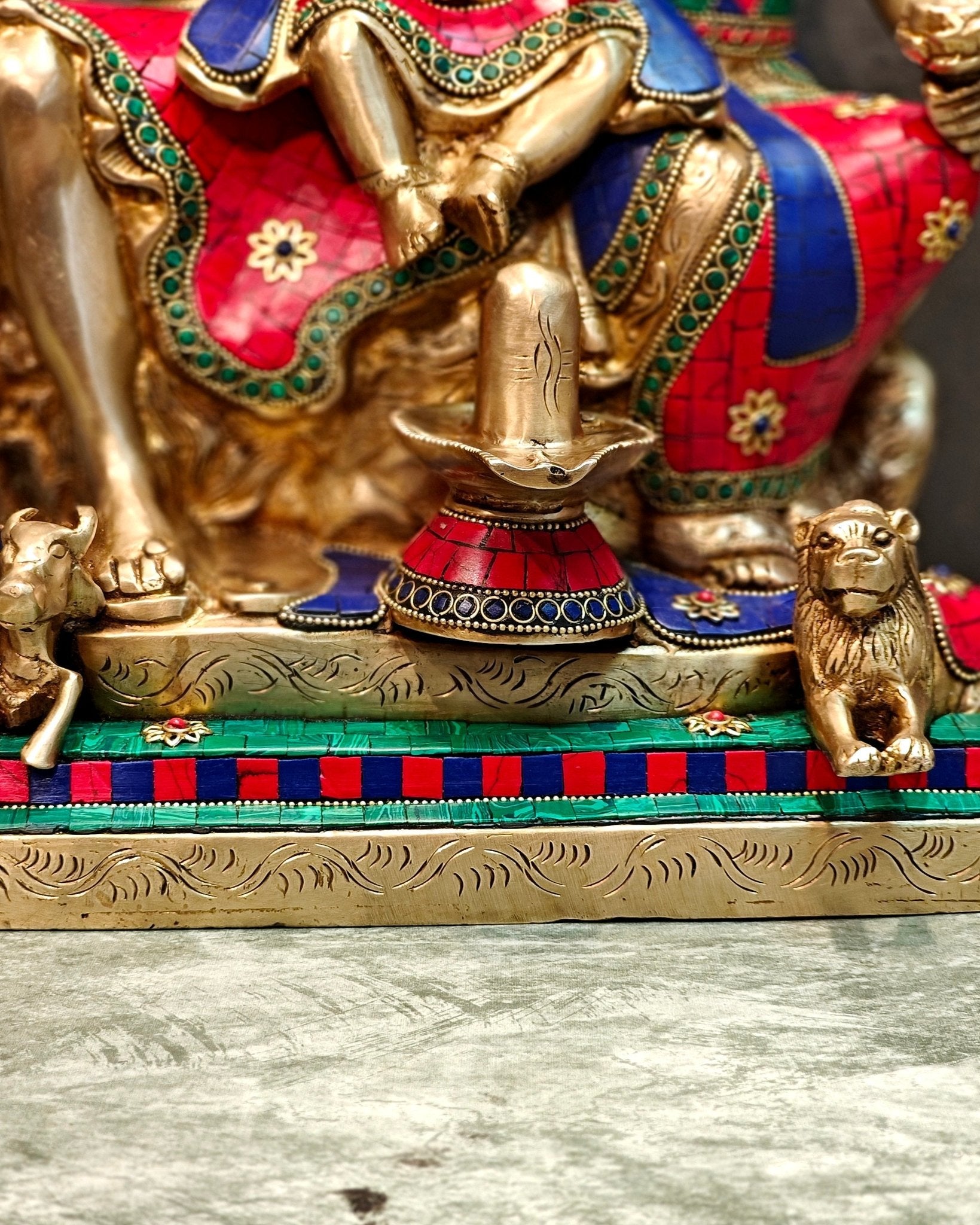 Handcrafted Lord Shiva parivar Statue - Superfine Brass | 18" Height