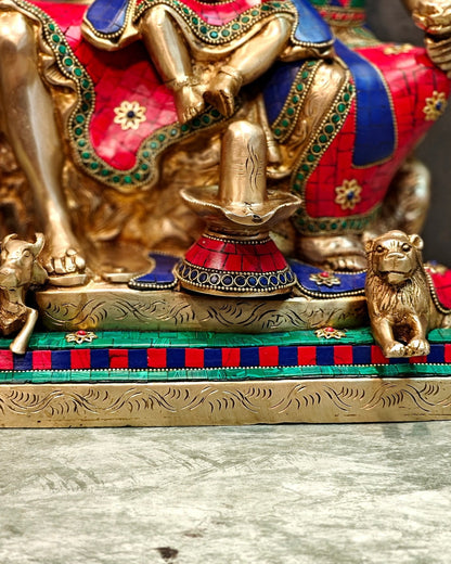 Handcrafted Lord Shiva parivar Statue - Superfine Brass | 18" Height