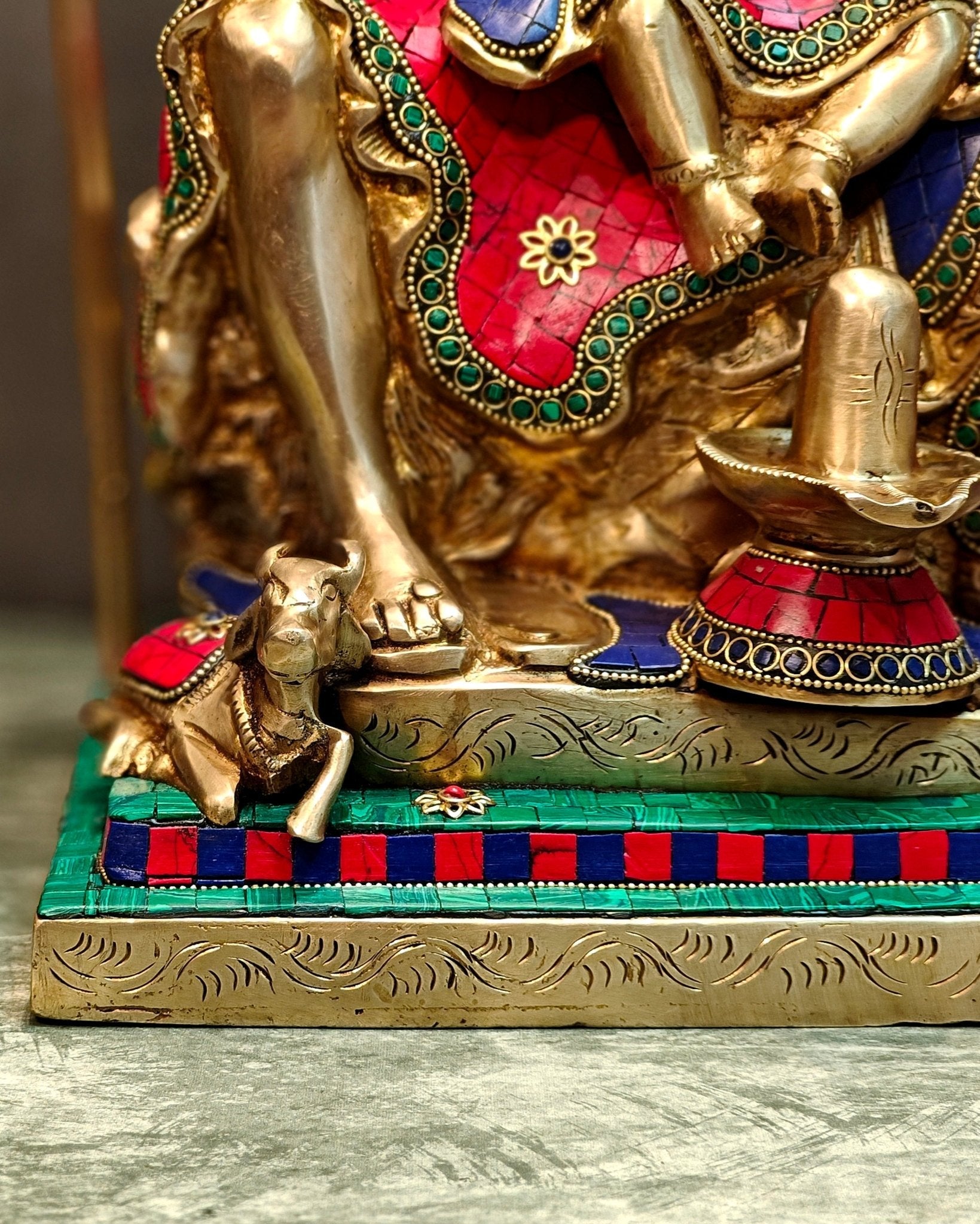 Handcrafted Lord Shiva parivar Statue - Superfine Brass | 18" Height