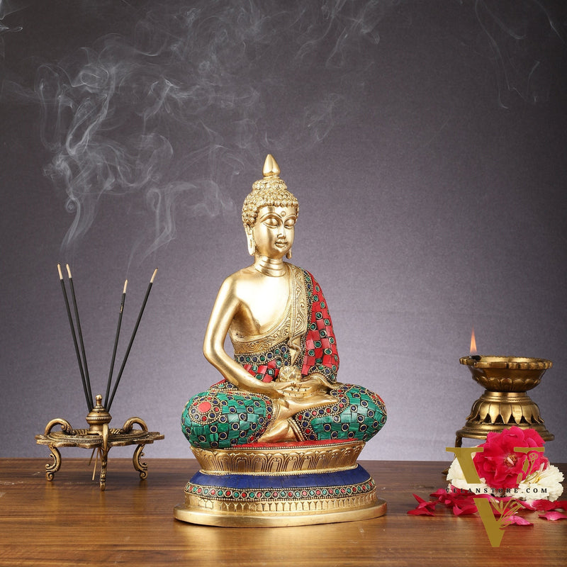 Handcrafted Meditation Buddha Idol - Cambodian Style