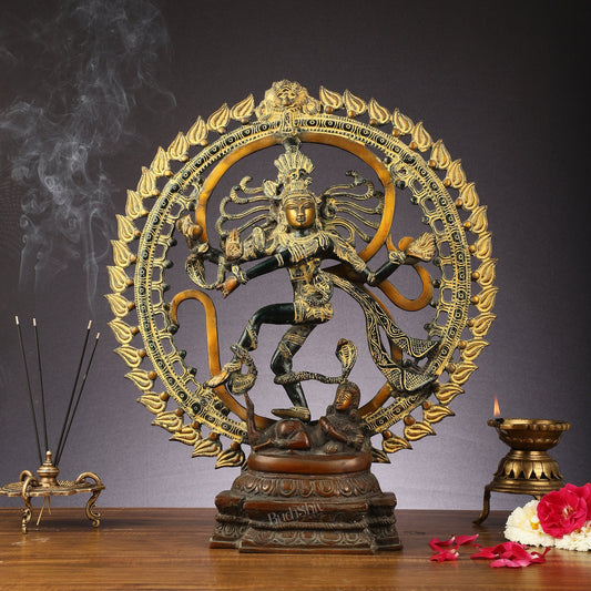 Handcrafted Nataraja Statue super antique tone 20"