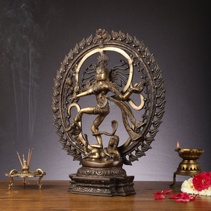 Handcrafted Nataraja Statue with Antique Chola tone 20"