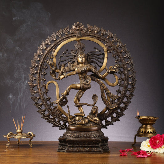 Handcrafted Nataraja Statue with Antique Chola tone 20"