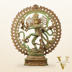 Handcrafted Nataraja Statue with Antique Green Matte 20"