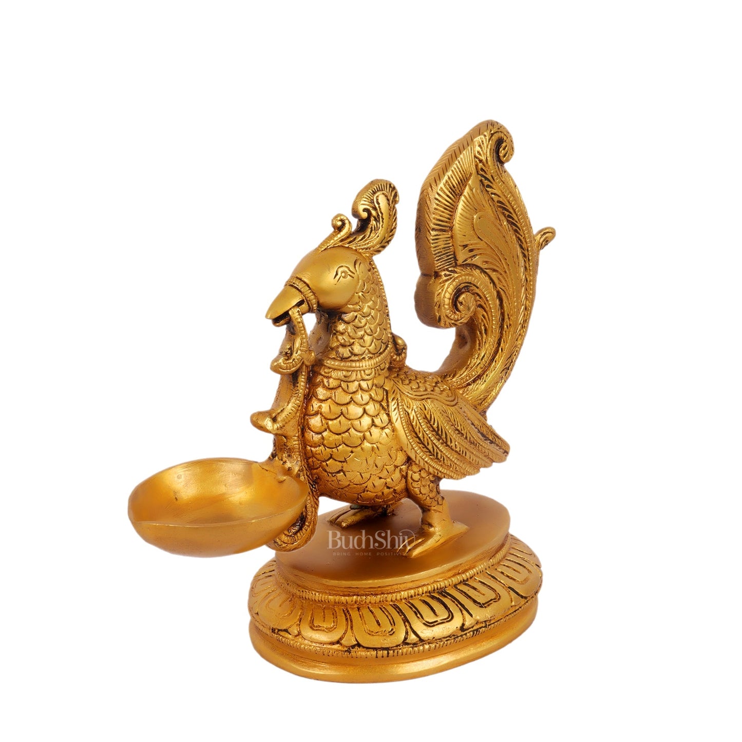 Handcrafted Pair of Brass Annam Diyas | Height 8.5 inches "