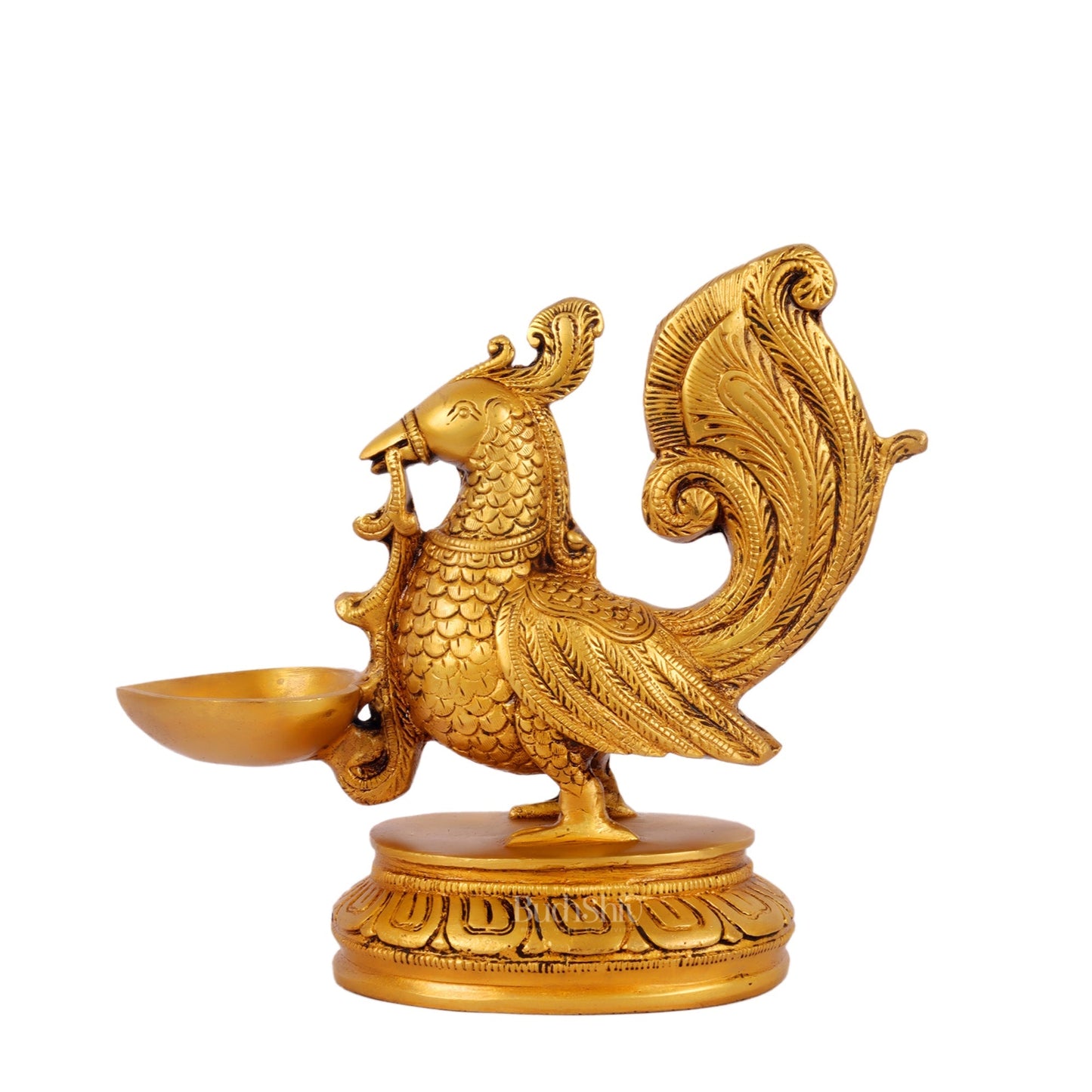 Handcrafted Pair of Brass Annam Diyas | Height 8.5 inches "