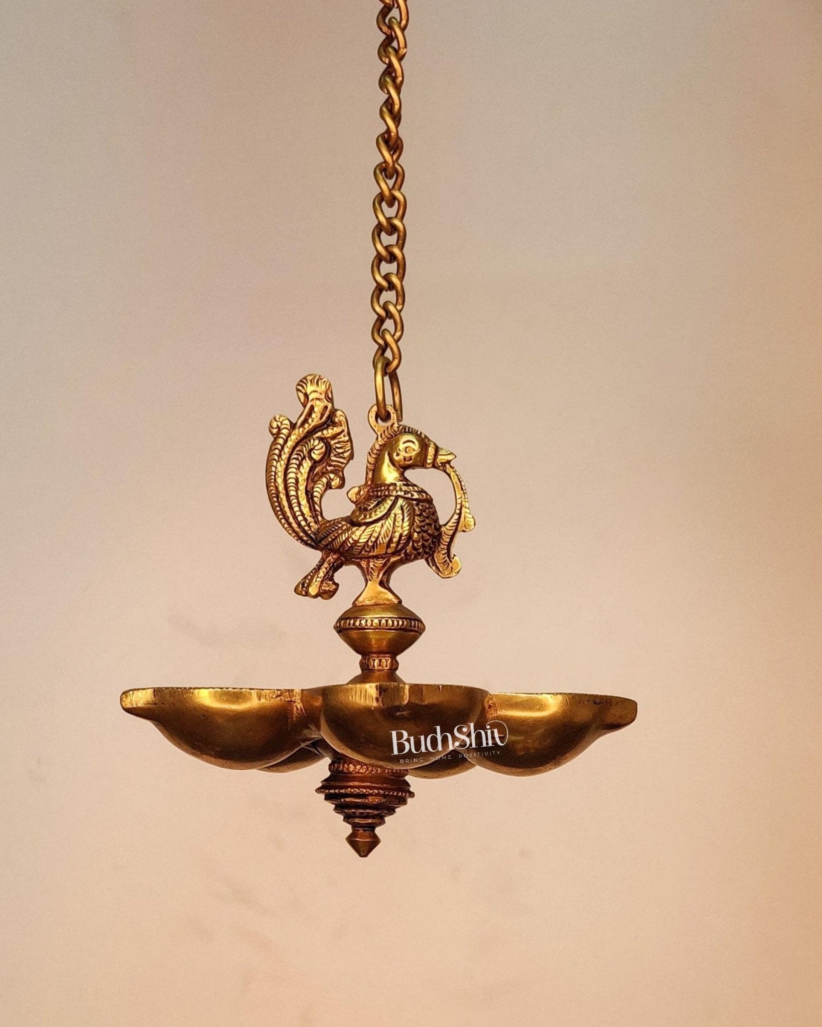 Handcrafted Pair of Brass Annam Diyas | Height 8.5 inches