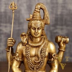 Handcrafted Pure Brass Lord Shiva Meditation Idol | 8.5 Inch