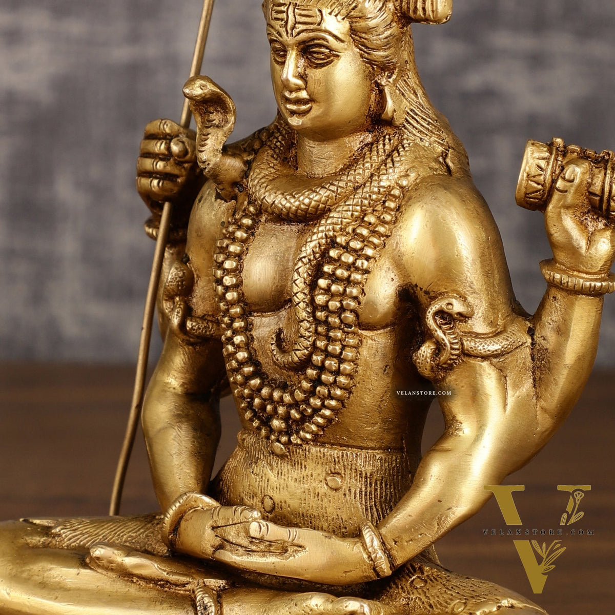 Handcrafted Pure Brass Lord Shiva Meditation Idol | 8.5 Inch