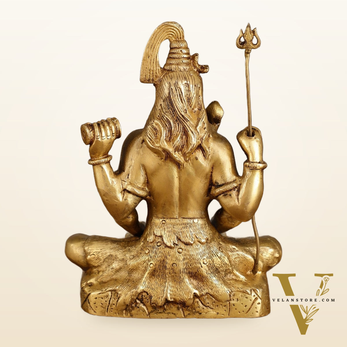 Handcrafted Pure Brass Lord Shiva Meditation Idol | 8.5 Inch