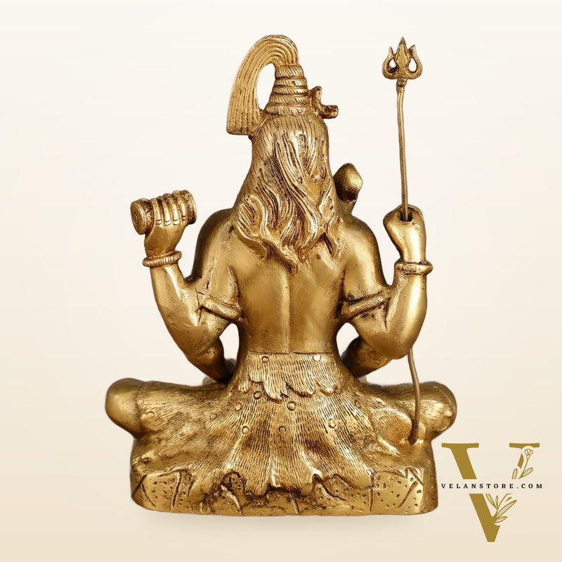 Handcrafted Pure Brass Lord Shiva Meditation Idol | 8.5 Inch