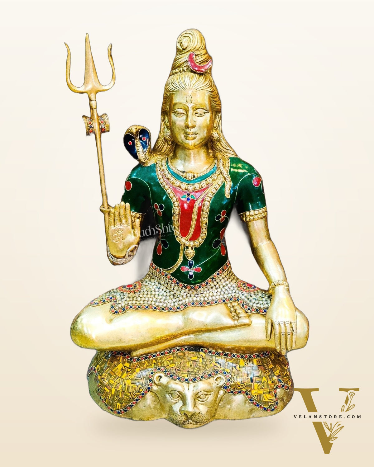 Handcrafted Pure Brass Lord Shiva Statue - 22.5 Inch