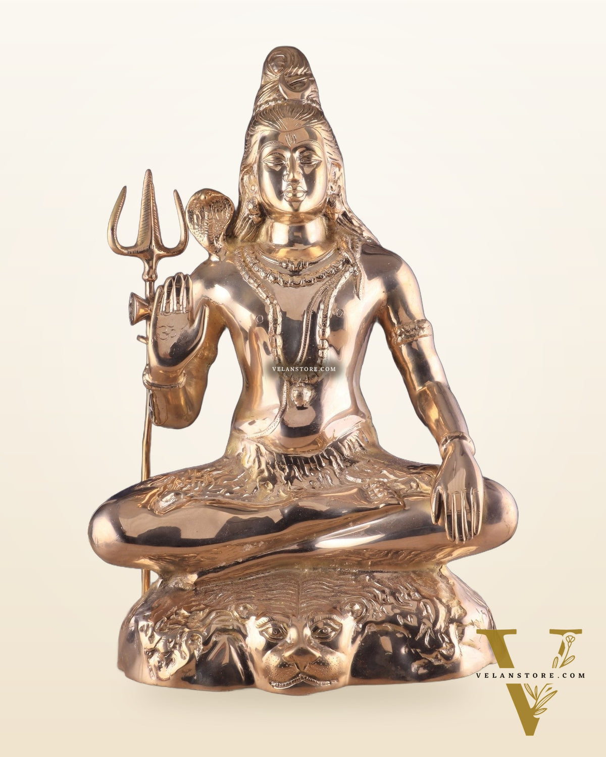 Handcrafted Pure Brass Lord Shiva Statue - 23" Glossy finish