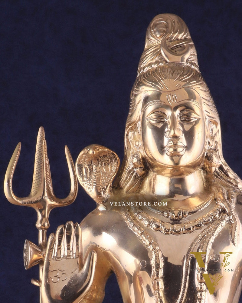 Handcrafted Pure Brass Lord Shiva Statue - 23" Glossy finish