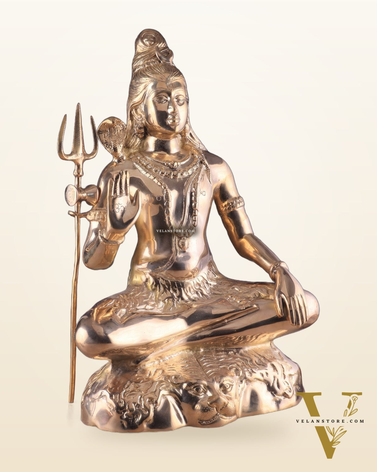 Handcrafted Pure Brass Lord Shiva Statue - 23" Glossy finish