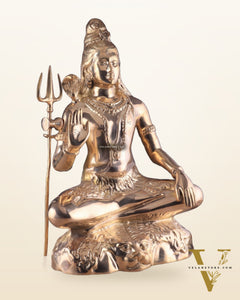 Handcrafted Pure Brass Lord Shiva Statue - 23" Glossy finish